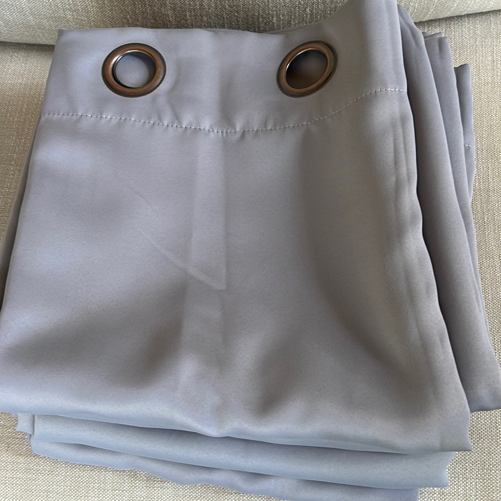 Grey 50x120” drapes